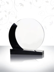Top Vendor Partner Award with Black Half Moon Base Crystal House - RM