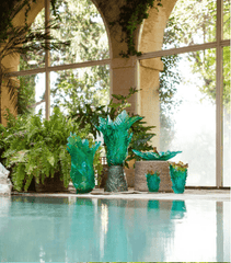 Tropical Voyage Leopard Centerpiece Daum - Crystal House