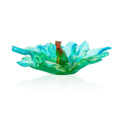 Tropical Voyage Leopard Centerpiece Daum