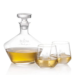 Tucson Decanter & OTR Set Crystal House