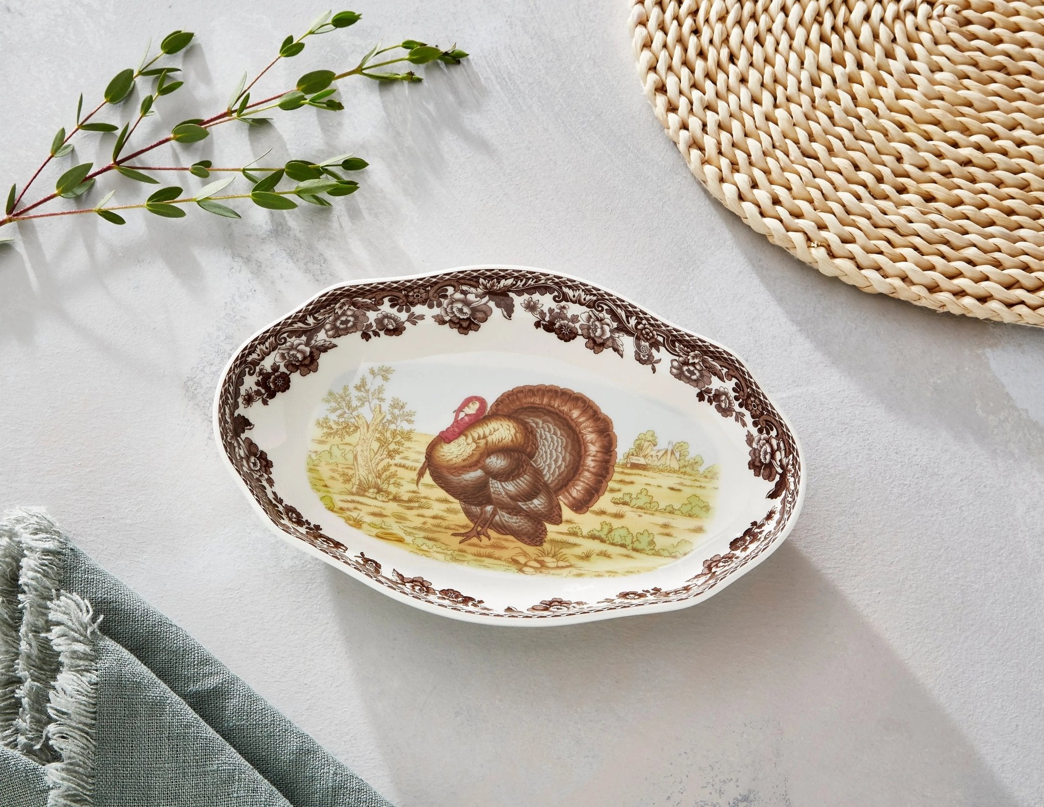 Turkey Pickle Dish Spode