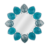 Turquoise Blue Melodie Mirror by Jacques Hurel Daum