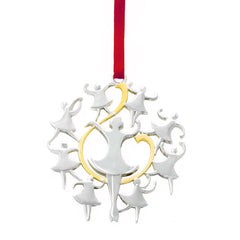 Twelve Days of Christmas: Nine Ladies Dancing Ornament Nambé
