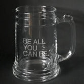 US Army "Be all you can be" slogan engraved on beer mug Crystal House