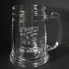 US Army boots on beer mug Crystal House