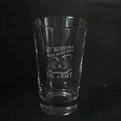 US Army custom boots- pint glass Crystal House