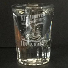 US Army Custom boots shot glass Crystal House