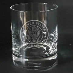 U.S Army - insignia engraved on Whiskey Glass Crystal House