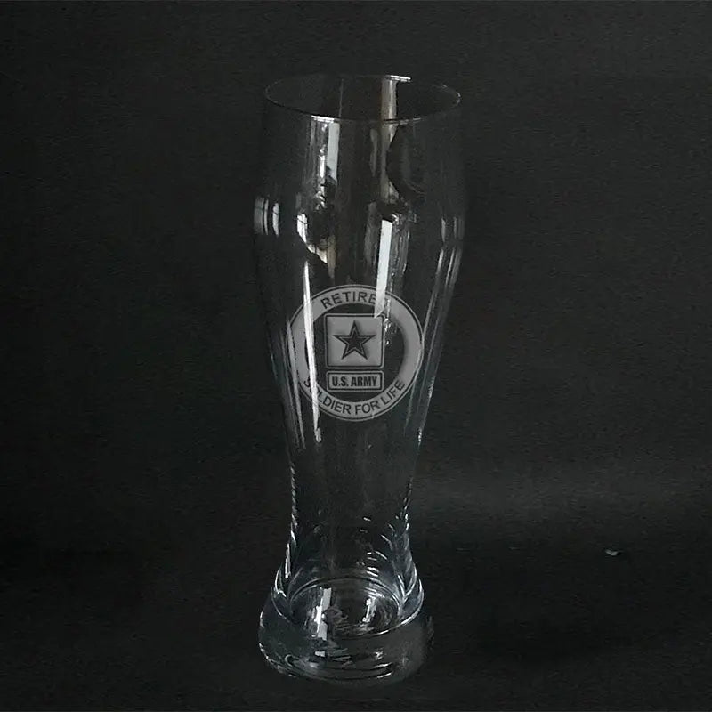 US Army Retired soldier for life - pilsner Crystal House