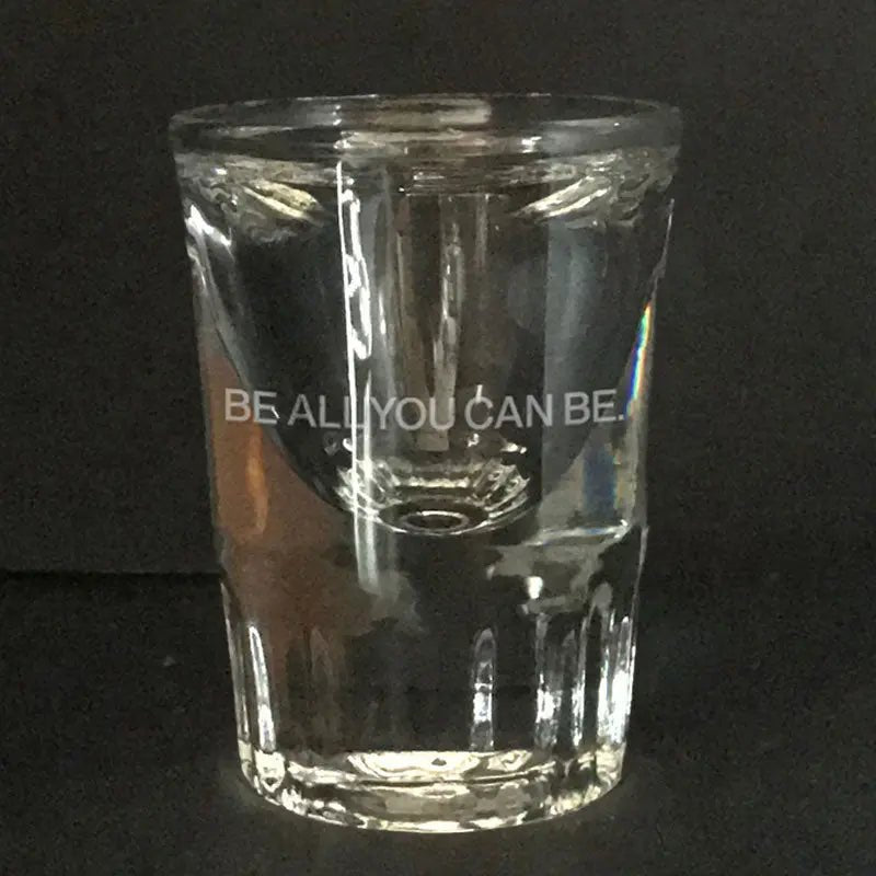 US Army slogan "Be all you can be" shot glass Crystal House