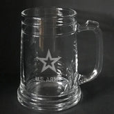 US Army star logo engraved on beer mug Crystal House