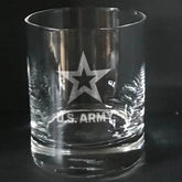 U.S Army STAR logo on whiskey glass Crystal House