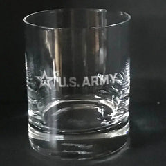 U.S Army STAR logo on whiskey glass Crystal House