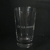 US Army star logo - pint glass Crystal House