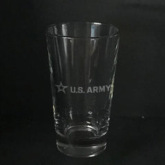 US Army star logo - pint glass Crystal House