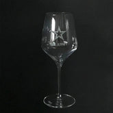 US Army STAR logo - wine glass Crystal House