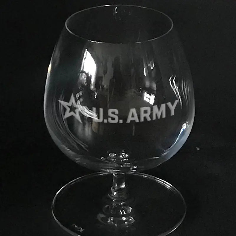 US. Army Star on Brandy Snifter Crystal House