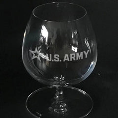 US. Army Star on Brandy Snifter Crystal House
