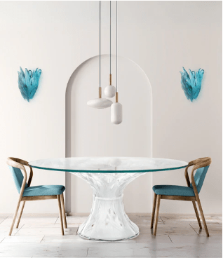 Vegetal 6 piece Table Daum - Crystal House