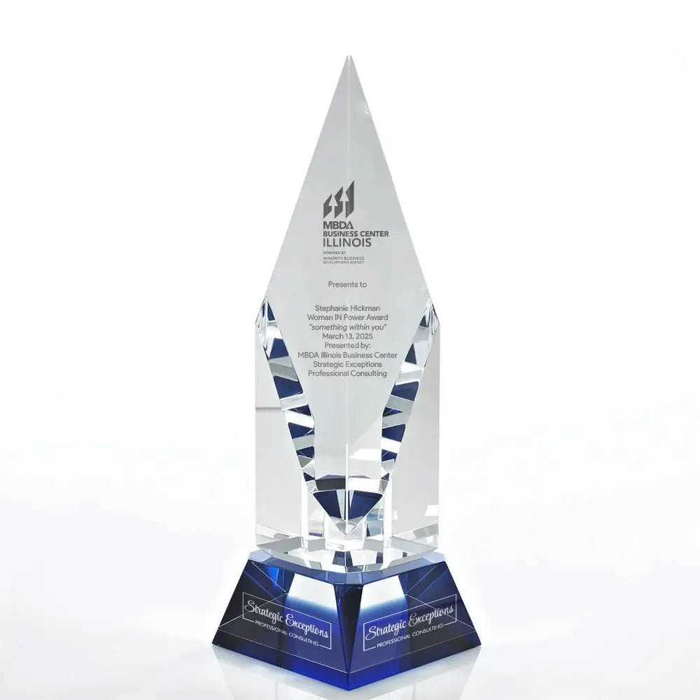 Vertex Award on Base - Blue Crystal House