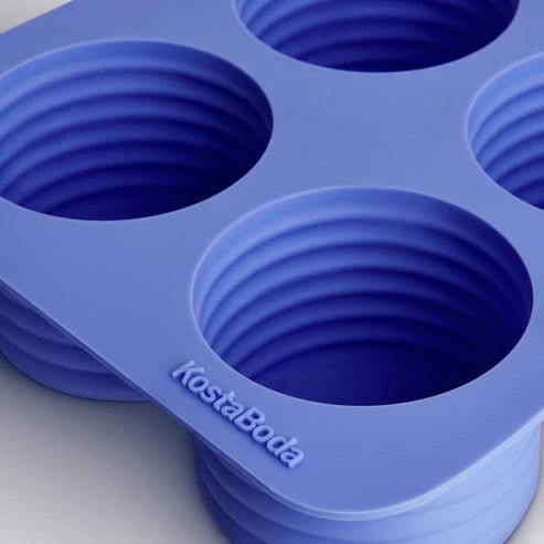 Viva Ice Cube Tray Sea Blue 4 - Pieces Kosta Boda - Crystal House