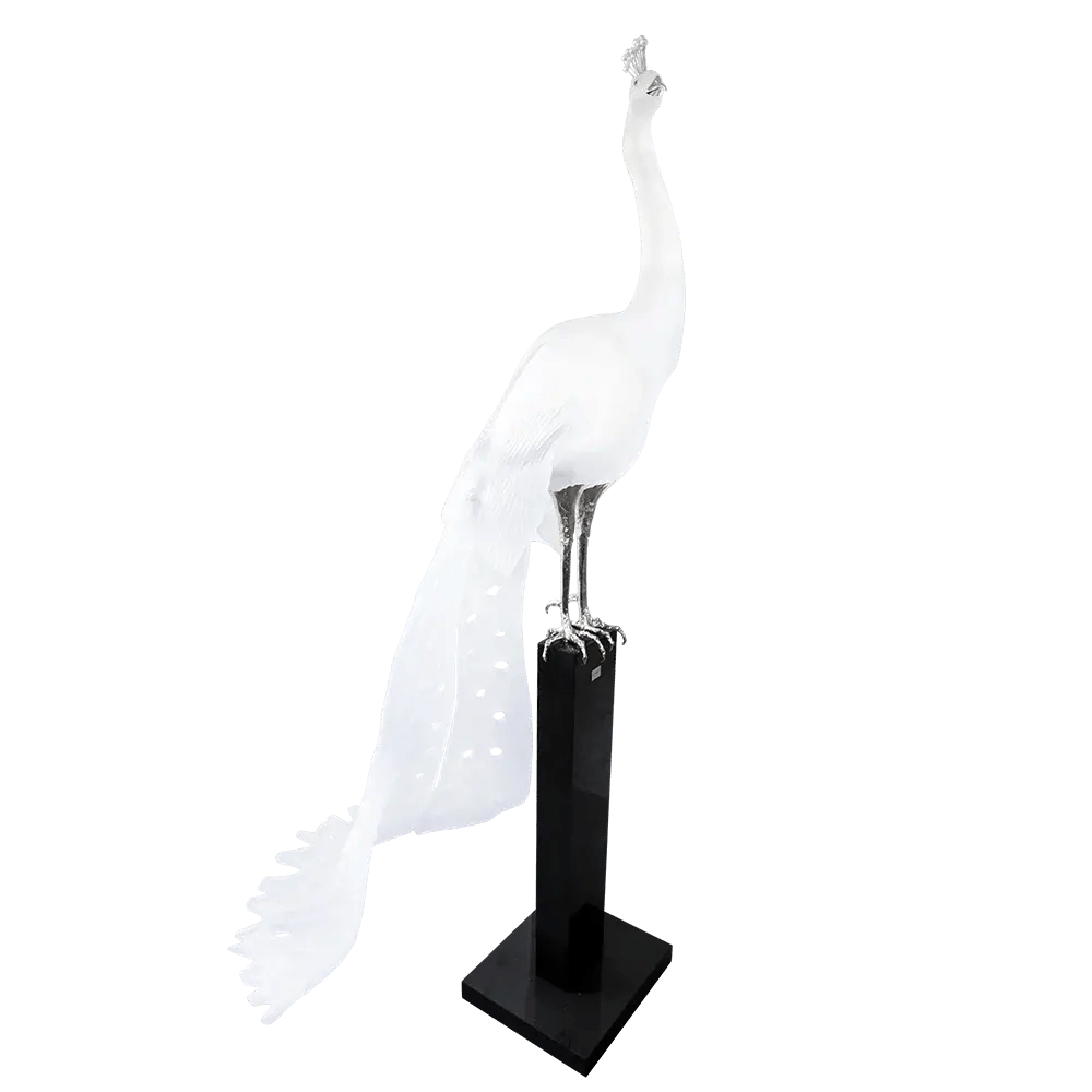 White Peacock by Madeleine van der Knoop 8 ex Daum