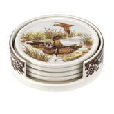 Woodland Dinnerware / Serveware / Bakeware 4 Piece Ceramic Coaster Set with Holder Spode