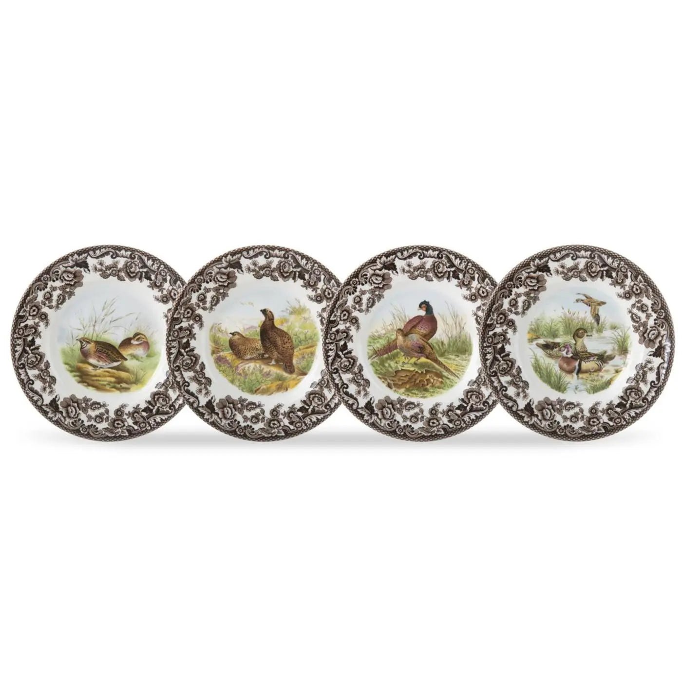 Woodland Dinnerware / Serveware / Bakeware Canapé Plates S/4 (Birds) Spode