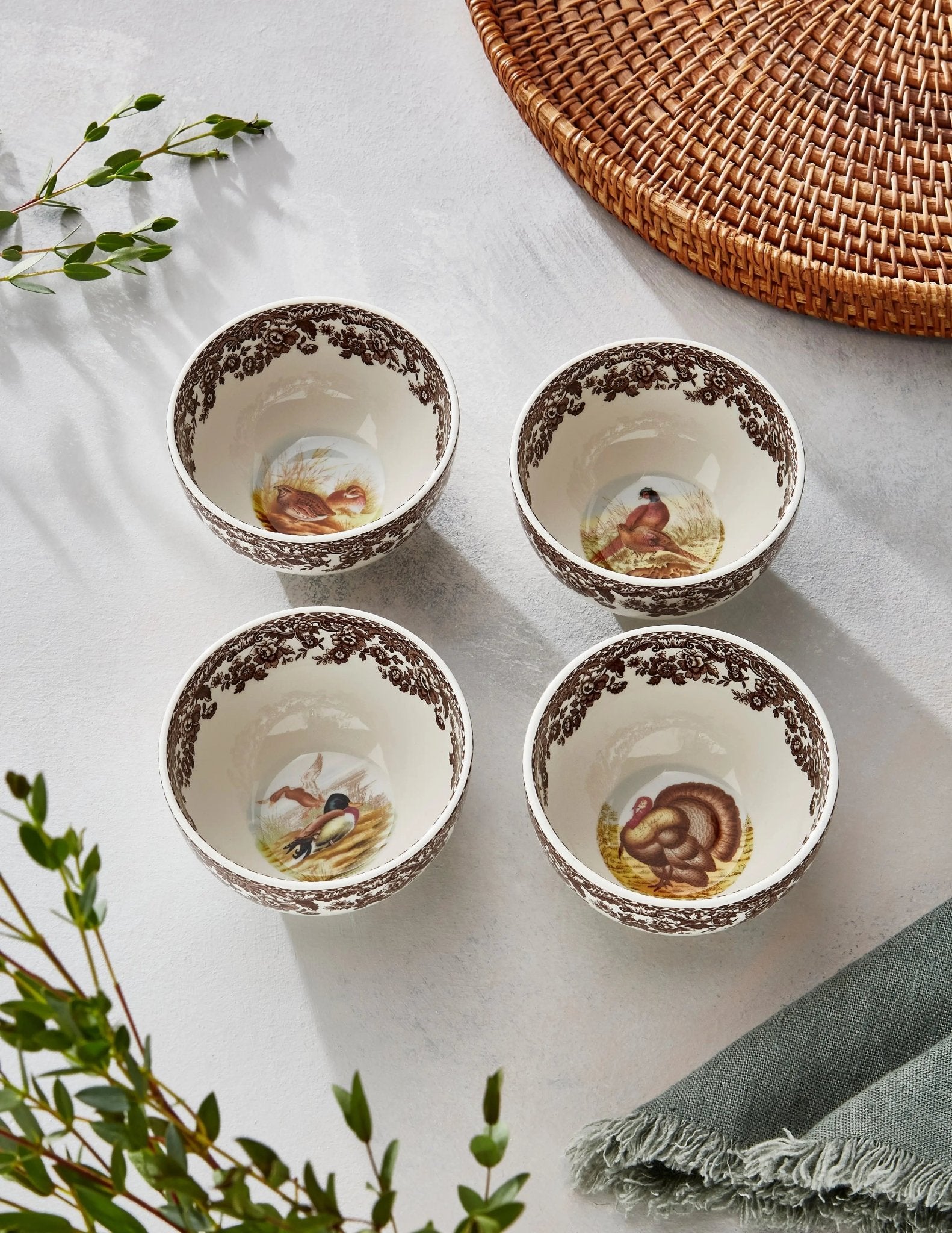 Woodland Dip Bowls Set of 4 Spode