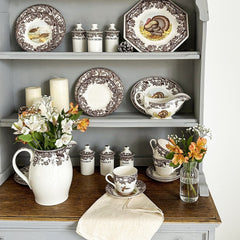 Woodland - Turkey Sauce Boat & Stand (Turkey) Spode - Crystal House