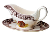 Woodland - Turkey Sauce Boat & Stand (Turkey) Spode