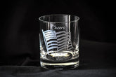 4th July US Flag Engraved Whiskey Glass Crystal House