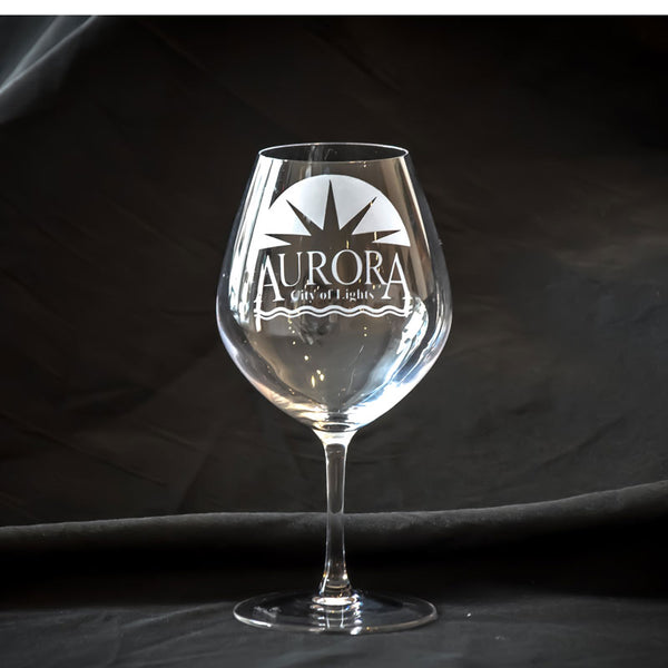 Aurora City of Lights - Red Wine Glass