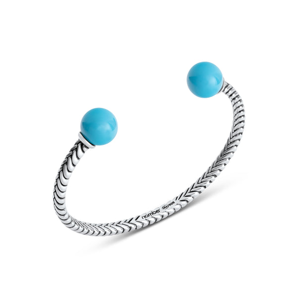 Marina Braid Silver Cuff Bracelet