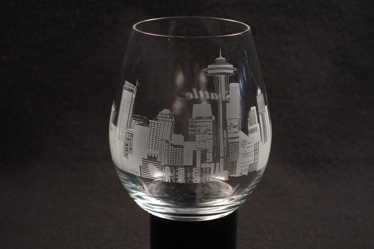 Small Town USA Stemless Wine Glass