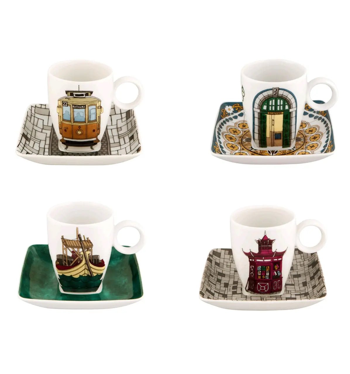 ALMA DO PORTO COFFEE CUPS & SAUCERS Vista Alegre