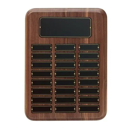 American Walnut Perpetual Plaque Crystal House