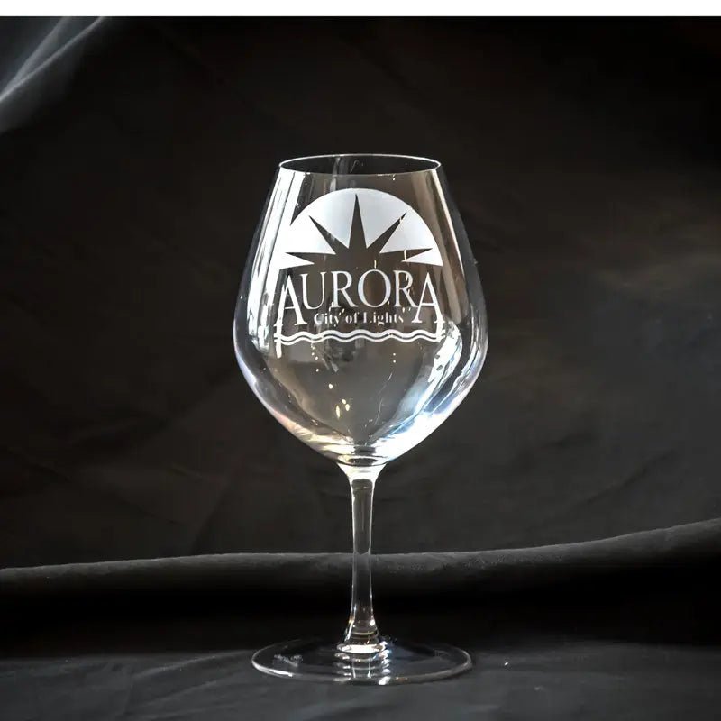 Aurora City of Lights - Red Wine Glass Crystal House