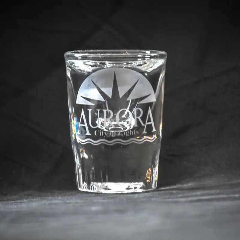 Aurora City of Lights - Shot Glasses - Pair Crystal House