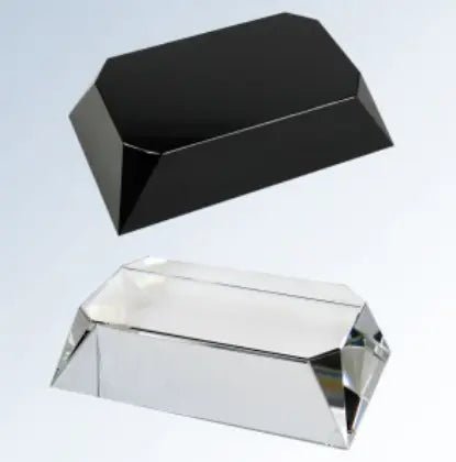 BEVELED RECTANGLE FOUR SIDED SLANT BASE Crystal House - Prism