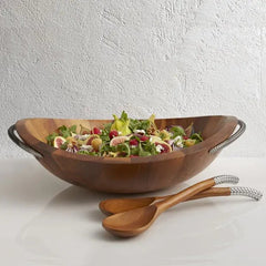 Braid Salad Bowl W/ Servers Nambé
