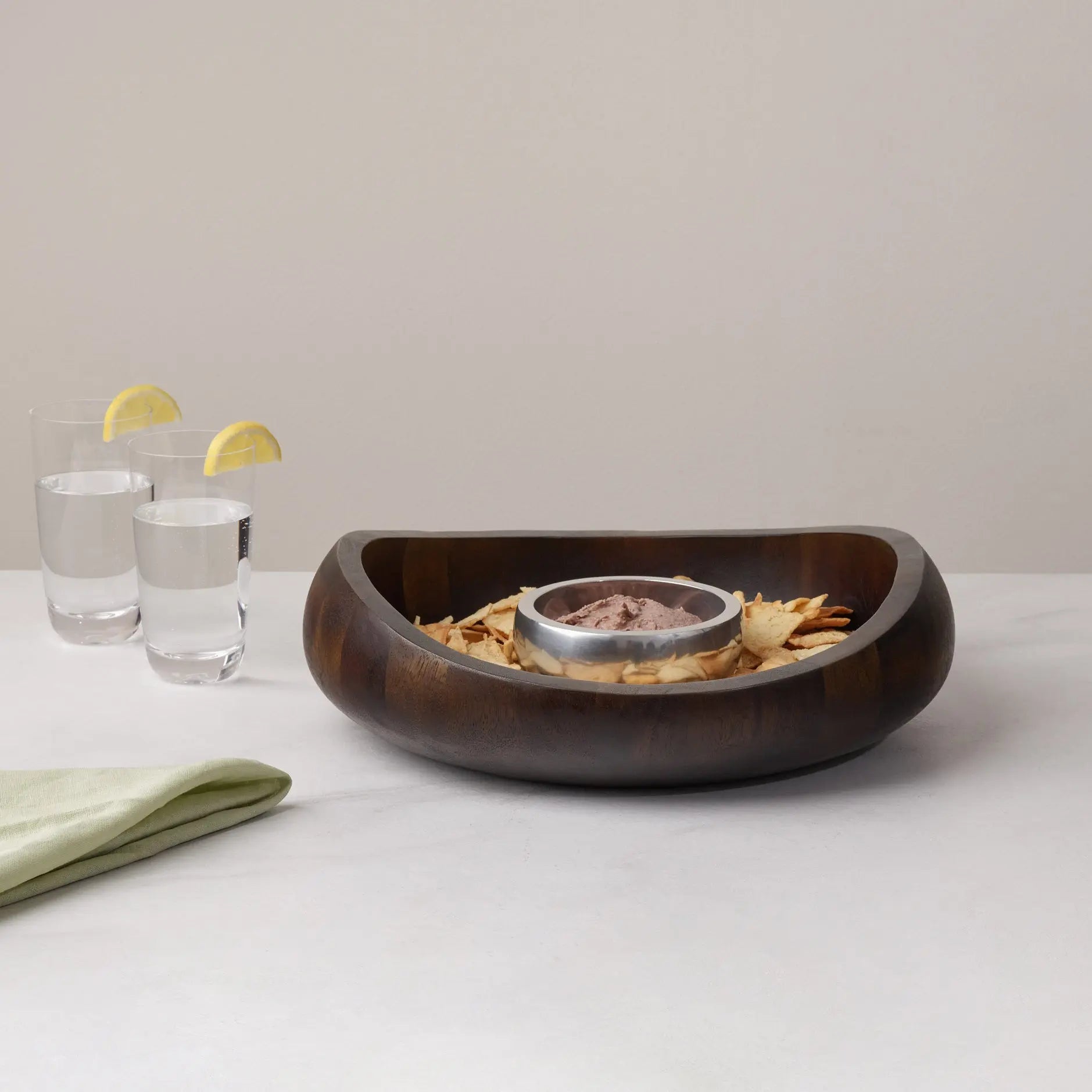 Butterfly Chip & Dip - Espresso Nambé