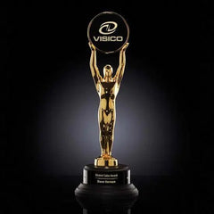 Champion Award-Gold Ebony Base Crystal House