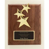 Constellation Plaque - Walnut Gold Crystal House