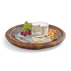 Cooper Cheese Tray w/ Knife Nambé