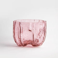 Crackle Crackle Bowl Pink Low by Ã…sa Jungnelius Kosta Boda