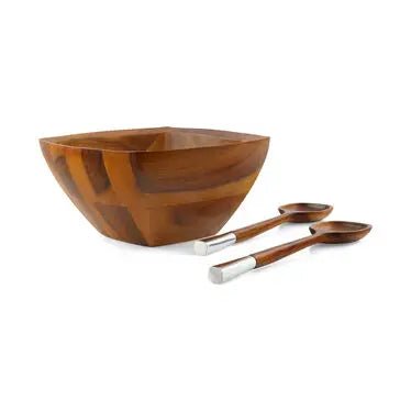 Cube Salad Bowl w/Servers Nambé