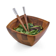 Cube Salad Bowl w/Servers Nambé