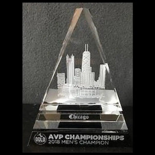 Custom Crystal Triangle Engraving | Personalized Awards & Corporate Gifts | Crystal House Crystal House