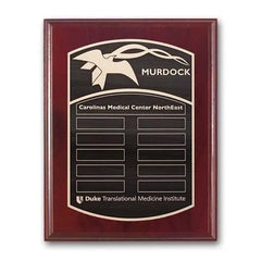 Etch Antiqued Plaq - Mahogany Crystal House